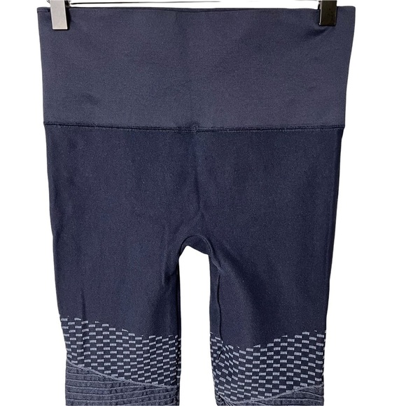 Spanx Look At Me Now Seamless Moto Leggings Indigo Sky Blue Size Medium 50200 - Picture 6 of 9